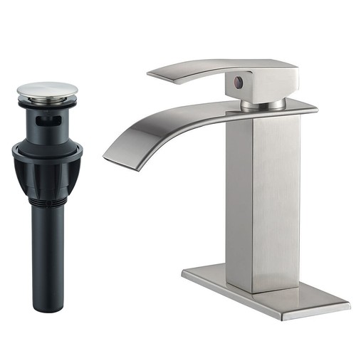 Brushed nickel bathroom faucet - brushed,