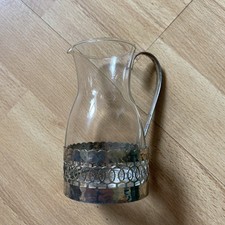 Vintage Duralex Jug With Silver Plated Base