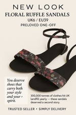 New Look Floral Ruffle Flat