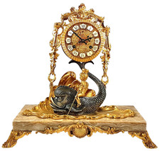 Antique Mantel Clock Double