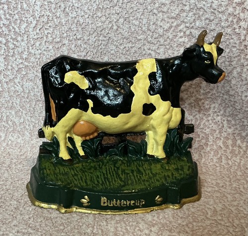 Vintage cast iron dairy - vintage, cow