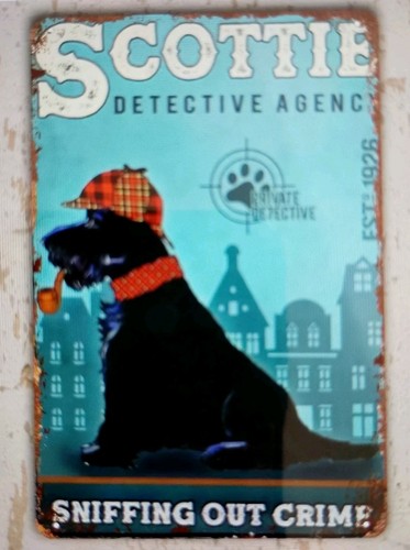 Retro scottie dog detective - retro,