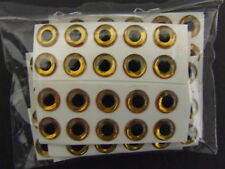 100 3D AMBER STICK ON EYES