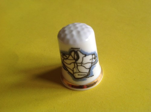 Vintage bone china thimble - china,