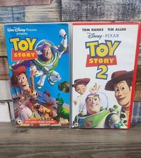 Walt Disney - Pixar - Toy Story & Toy Story 2 On VHS Video Cassette Tape