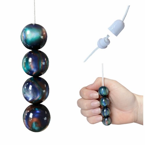 Glossy resin gem - resin, aqua