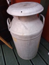 Aluminium Milk Churn 10 Gallon 1950/60's. Made by Grundy Teddington Ltd. 