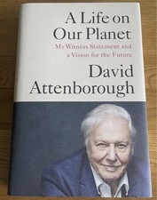 David Attenborough SIGNED A Life On Our Planet Book Hardback Official Autograph