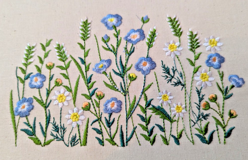 Embroidered quilt block panel - quilt,