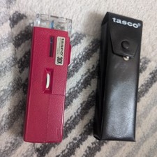 TASCO ILLUMINATED 30X MICROSCOPE MODEL NO.9700 in red 