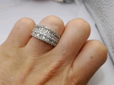 Elanze Designer Sterling 925 Silver Cocktail Ring - UK Size Q 1/2