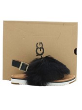 UGG Women's Sandals UK 8.5 Black Leather with Other Strappy New with tags