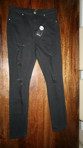 Ladies black ripped - ladies,