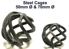 Steel Twisted Round Basket 50mm  & 70mm Ø Weld on Wrought Iron Components