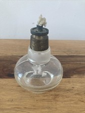 Vintage Glass Hand-blown Spirit Burner With Brass Fixtures