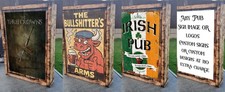 Personalised Hanging outdoor swinging Pub Sign Home Bar or Man Cave Your Design