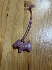 Genuine Radley Small Dark Pink Hanging 3D Leather Bag Charm New with Tags…