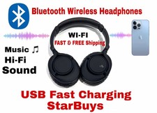 Goji Wireless Bluetooth Ear-Cup (Over the Ear) Headphones w Adjustable Headband