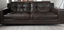  2 x Soft leather 4 seat sofa in Brown each cost £995 new DFS.  Arms detachable.