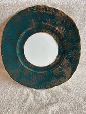 Colclough Harlequin Dark Green Gilded Bone China Serving Plate