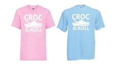 Adults Croc & Roll 1950s Funny Rock Music Footwear Spoof Unisex T-Shirt