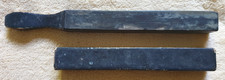 VINTAGE WOODEN HANDLED STRAIGHT RAZOR STROP, BARBERS LEATHER RAZOR SHARPENER