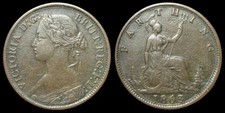 1863 Farthing, KEY DATE, F509