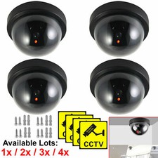DUMMY CCTV CAMERA SECURITY DOME SURVEILLANCE CAM FAKE IR LED FLASHING LIGHT