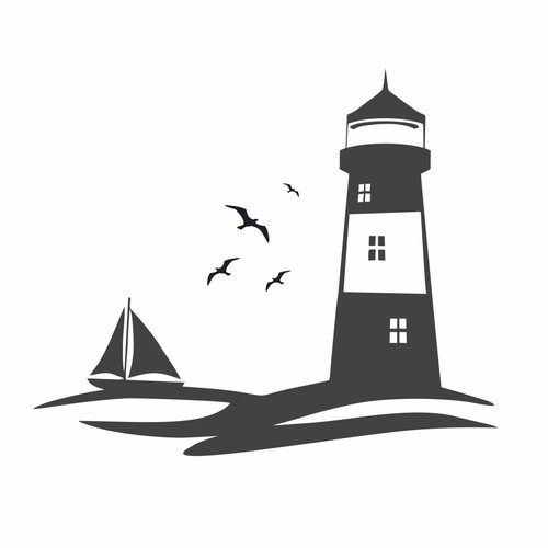 Large lighthouse sticker - large,
