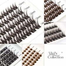 Cluster Lashes Eyelashes Natural Wispy Individual Cat Eye D Curl Extension False