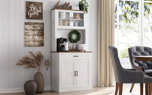 Kitchen larder cabinet white - larder,