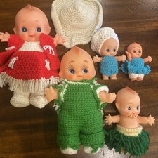 5 Vintage Cupie Dolls One Is