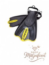 Cressi Snorkelling Adjustable Fins Long Blade Open Heel Flippers Size L-XL UK 44