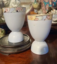 Pair Duck Egg Cups Art Deco
