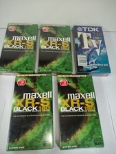 5x New Sealed Blank VHS Tapes