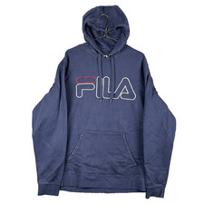 Fila Hoodie Mens Large Navy