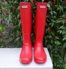 Hunter Original Tall Red Wellies UK Size 8 Wellington Boots
