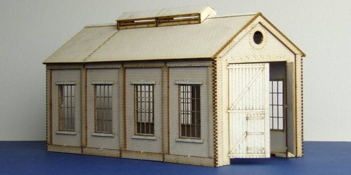 Single track engine shed with - single,