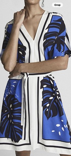 Reiss hannah palm print dress - palm,