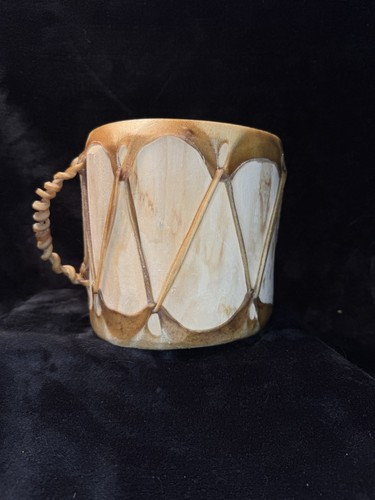 Vintage native drum rawhide - native,