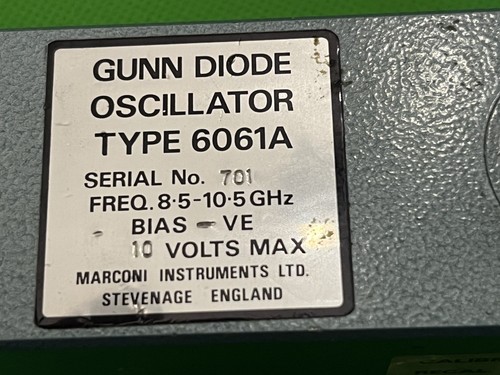 Marconi 10ghz gunn diode - marconi,