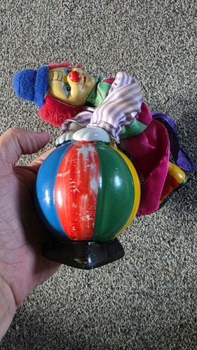 Vintage porcelain doll clown - vintage,