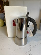 Giannini Caffettiera Mediterranea Stainless steel Espresso Coffee Maker BNIB