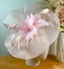 Large Flower Feather Hair Hat