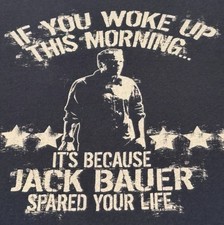 Jack Bauer Spared Your Life 2010 Men’s Navy XL T-shirt 24 TV Kiefer Sutherland
