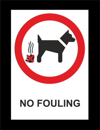 Fouling dog sign - sign, all