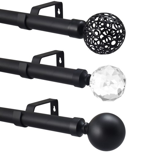 Extendable metal curtain pole - metal,