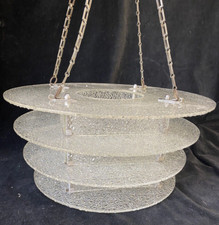 Art Deco Ceiling Light 4 Glass Layers Tiered Pendant Chandelier Effect