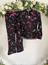 JOULES Sleeptight Light Pyjamas Womens PJS SET Size S & L Black Bugs NEW OZ63