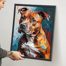 Staffy Wall Art Modern Style